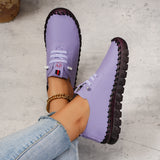 Fashion Single Shoes 2025 Autumn New Soft Back Hand Sewing Large-Size Casual Women's One-Legged Lazy Shoes HZ0115