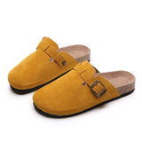 Large-Size Boken Baotou Half Dragged A Foot Pedaled Sandals Women Wear Round Head Half-Dragging Shoes HZ0115