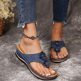 2025 New Summer Flower Women Sandals Car Sewing Beach Shoes Large Size Word And Comfortable Sandals Women HZ0115