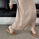 Baotou Down And Slippers 2025 New French Fairy Bow Bow Head Cool Drag Temperament Simple Coarse And Cool Drag HZ0115