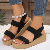 2025 Spring And Summer New Pine Cake And Thick-Soled Women's Dewear Sandals Elastic Tight Slopes And Women's Shoes HZ0115