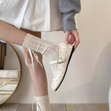 Inner Height Of Retro Full Star Rivet Ballet Single-Shoe Women 2025 Spring And Autumn Buckle With Shallow Mary Treasure Shoes HZ0115