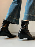 French Soft Leather Tips Inside The Thin Skin Boots Women Autumn And Winter Plus Velvet Black And Soft Bottom Short Boots HZ0115