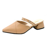 Coarse And Cool Slippers Women's Summer 2025 New Half-Slippers Korean Version Inside And Outside Wear High And Female Shoes HZ0115