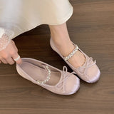 Inner Height Raised Small Silk Satin Single Shoes Women 2025 New Spring And Autumn French Retro Ballet Style Thick-Soled Mary Treasure Shoes HZ0115