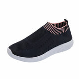New Hot Flying Weaving Lightweight Sports Casual Shoes Round Head Fashion Size 43 Women's Single Shoes HZ0115