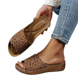 2025 Summer New Women's Thick Bottom Slippers Large-Size Fish Mouth A Word Wide Striped Thick Bottom Slippers Women HZ0115