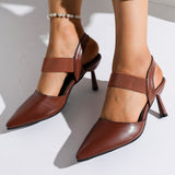 Sharp-Headed Fine Heel Sandals Women 2025 New Large-Size High-Heeled Shoes Behind The Empty Fashion Sandals HZ0115