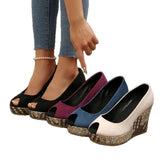 Large-Size Fish Mouth Slope With High Heel Single Shoes Women's New Light-Footed Single Shoes In Autumn HZ0115