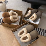 Thick Soles Of A Foot Pedal All-Inclusive Birken Shoes Women's Winter 2025 New Plus Velvet Warm Cotton Shoes Small Potatoes Hairy Snow Boots HZ0115