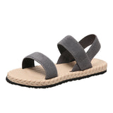 Sandals Women 2025 Spring New Flat Bottom Students Roman Shoes Beach Sandals Soft Soles Of Large Women's Shoes HZ0115