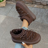 Thick Bottom Cross Strap 2025 Autumn And Winter New Fashion Plus Thick Warm Short Barrel Pedal Tight Cotton Shoes HZ0115