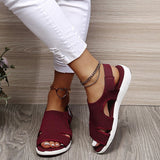 2025 Summer New Women's Sandals Large-Size Breathable Elastic Fly Weaving Flat Bottom Casual Women's Shoes HZ0115