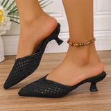 New 2025 Summer Half Drag Women's Shoes 43 Large Breathable High Heel Slippers Sexy Slippers HZ0115