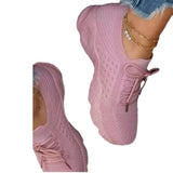 2025 Spring And Autumn Flying Sports Single Shoes Women's Shoes Large-Size Mesh Breathable Casual Shoes Women's Shoes HZ0115