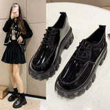 New 2025 Autumn British Wind Students Retro Thick-Soled Single Shoes Small Pine Shoes Women HZ0115