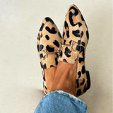 New Tip-Pointed Muller Shoes 40-43 Shallow Leopard-Print Casual Single Shoes In The Spring And Autumn Of 2025 HZ0115