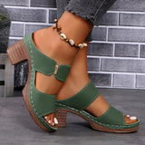 2025 New Women's Slope And Thick Bottom Slippers Large Thick And Fish Mouth Slope And Slippers HZ0115