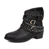 Martin Boots Women Fall 2025 New Punk Rincley Casual West Coast Mid-Purbs Boots HZ0115