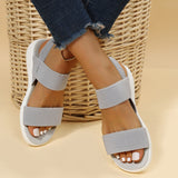 Fish-Billed Sandals Women 2025 New Summer Fairy Wind Casual Fashion Flat-Bottomed Beach Word Flat-Bottomed Sandals HZ0115