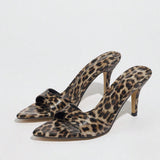 Women's Sharp-Headed Sexy Leopard Print With Fine High Heeled Women's Shoes Fashion Brown High Heels HZ0115