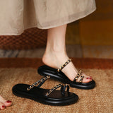 French Flat-Bottomed Small Fragrant Wind Cover Toy Cool Slippers Women 2025 New Summer Wear Soft Bottom Beach Sandals HZ0115