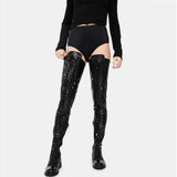 Winter New Zip Side Zip Line With Long Over-Knee Boots 40-43 HZ0115