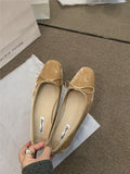French Flat-Soled Bow Single Shoes Women 2025 New Spring Retro Grandma Shoes Ballet Shoes One Foot Stubble Shoes HZ0115