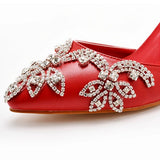 7 Cm Light-Mouthed Sharp White Wedding Sandals Fine Heel Size Size Diamond Chain Wedding Shoes Wedding Shoes Wedding Shoes HZ0115