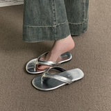 Fashion Ins Flat-Bottomed Flip-Flops Women's Summer Wear Leopard-Print Cold Slippers Seaside Pins Women's Shoes HZ0115