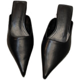 2025 Spring New Temperament Shows Thin Pointed Cat And Baotou Cool Slippers Women Wear Soft Skin And Muller Half Slippers HZ0115