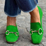 Spring 2025 New Fashion Flat Bottom 40-43 Large Size Ebay Metal Fastener Round Head Lefu Shoes HZ0115