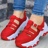 Large-Size Thick-Bottomed Buckle With Casual Sandals 2025 New Thick Low Round Head Hollow Single Shoe HZ0115
