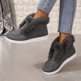 Autumn And Winter Women's Cotton Shoes Keep Warm And Velvet Thick Wool Wool Cotton Shoes Large Casual Comfortable Cotton Shoes HZ0115