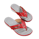 Spring And Summer Large-Size Clip Slippers Women's Slope And Thick-Soled Beach Shoes Flip-Flops HZ0115