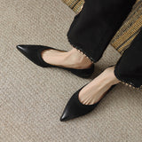 French Retro Wiping Pointy Light-Mouthed Single-Shoe Women 2025 New Comfortable Soft Leather Thick Heel Low-Heeled Single Shoes HZ0115