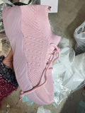 2025 New Large-Size Women's Shoes Women's Lace Mesh Comfortable Casual Flying Shoes Breathable Low-Heeled Shoes HZ0115