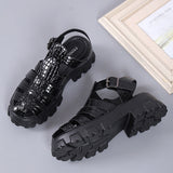 2025 New Summer Large-Size Hollow Octfish Sandals Retro Bag Head Casual Roman Sandals Women HZ0115