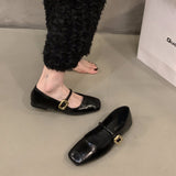 Flat Bottom Mary Jane Black Single Shoes Women's Shoes 2025 New French Red Evening Wind Gentle Mary Jane Shoes HZ0115