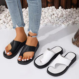 2025 New Ladies Summer Flat Shoes Large-Size Leisure Sandals Fashion Flat Sandals HZ0115