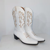 WISH 2025 Autumn And Winter New Head Embroidery Line In The Coarse And Ladies Large Size Sleeve Western Boots HZ0115