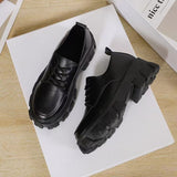 Lace Small Leather Shoes Women 2025 British Wind Students Retro Thick-Soled Single Shoes Small Pine Shoes Women Mary Cherish Shoes HZ0115