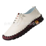 Fashion Single Shoes 2025 Autumn New Soft Back Hand Sewing Large-Size Casual Women's One-Legged Lazy Shoes HZ0115