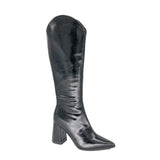 2025 New White Boots Women High And Knight Boots Coarse And Pointed Long Boots West Boots V Mouth 8Cm High Boots HZ0115