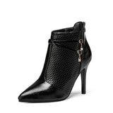 French Fine And Temperament Women's Boots Autumn And Winter With Velvet Warm Tips Super High And Short Boots Naked Boots Fashion �C�Cøâ€?Boots HZ0115