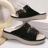 2025 New Summer Thick-Soled Slippers Women's Shoes Thick Soles With Casual Slippers Outside Wearing Cold Slippers HZ0115