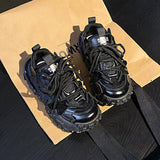 2025 Spring And Summer Tire Bottom Old Dad Shoes Women's Net Air Breathable Pink Casual Sneakers Thick-Soled Small White Shoes Tide HZ0115