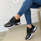 New Coloring In Autumn 2025 Thick Soles Light And Casual Single Shoes Cross-Lace Casual Sneakers Single Shoes HZ0115