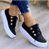 Large-Size Casual Single-Shoe Women's New Round-Headed Thick-Soled Casual Viscose Shoes Single Shoes Wish HZ0115