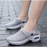 Large-Size Lady Summer Hanb Yarn Cloth Cloth Slippers Rock Mother Half-Storage Sandals Two Sides Wear HZ0115